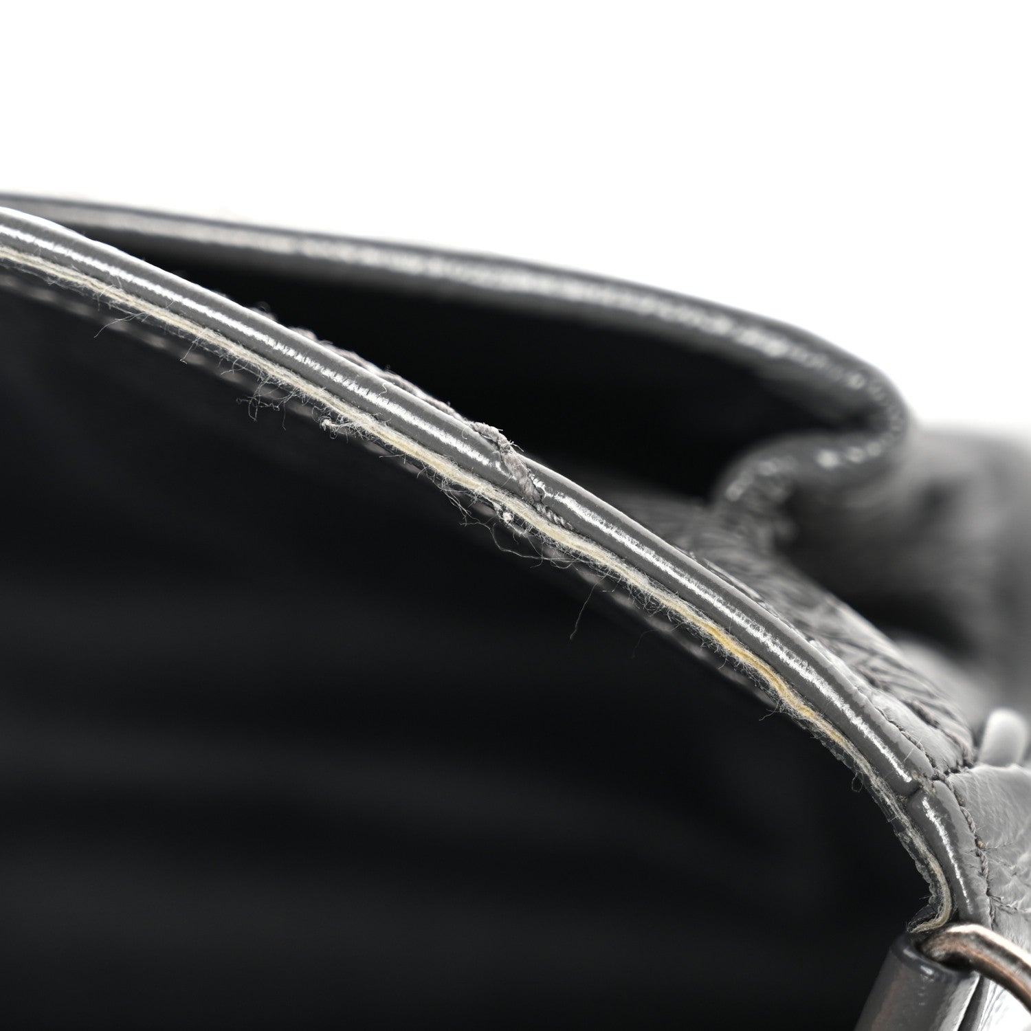 Saint Laurent Crinkled Calfskin Matelasse Monogram Baby Niki Chain Satchel Storm 12 of 13