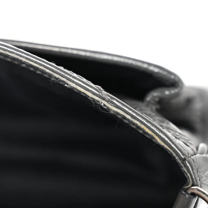 Saint Laurent Crinkled Calfskin Matelasse Monogram Baby Niki Chain Satchel Storm 12 of 13