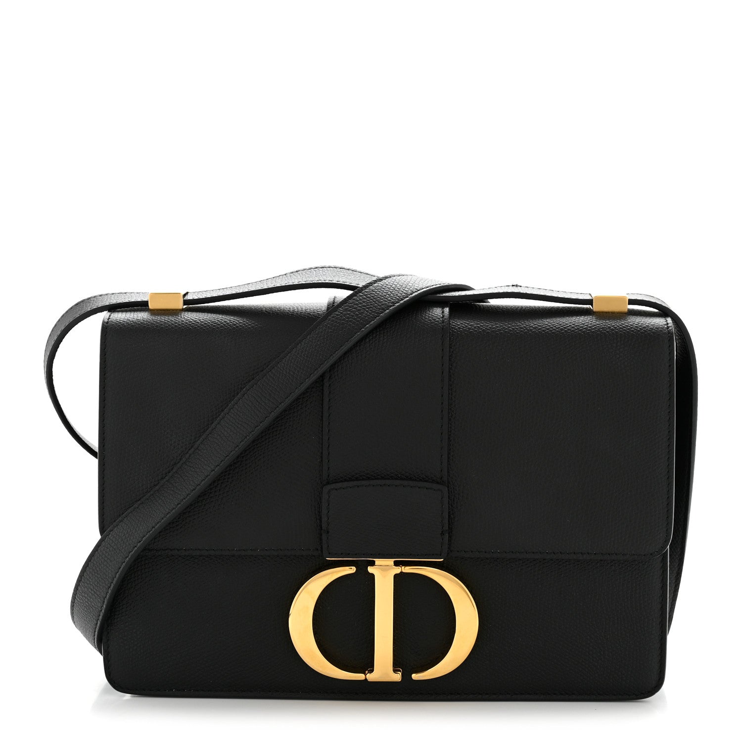 Christian Dior Grained Calfskin 30 Montaigne Flap Bag Black 1 of 14