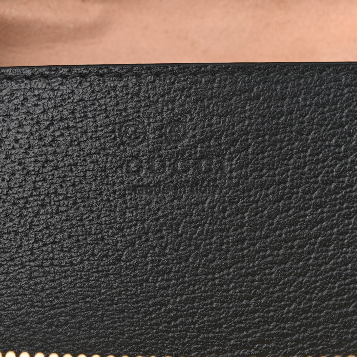Textured Calfskin Web Small Ophidia Tote Bag Black