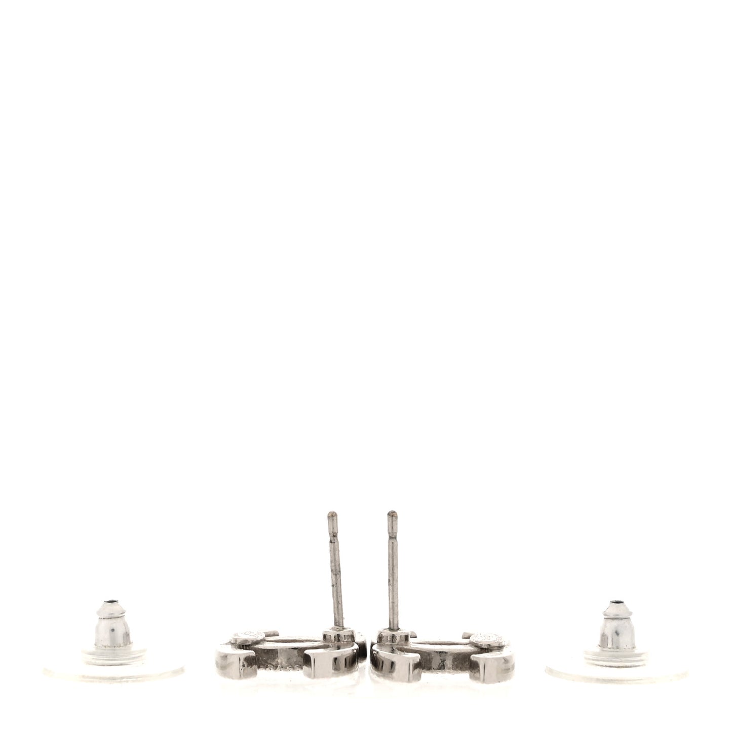 Crystal CC Earrings Silver