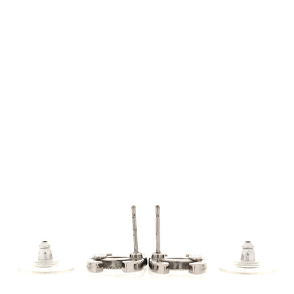 Chanel Crystal CC Earrings Silver 3 of 5