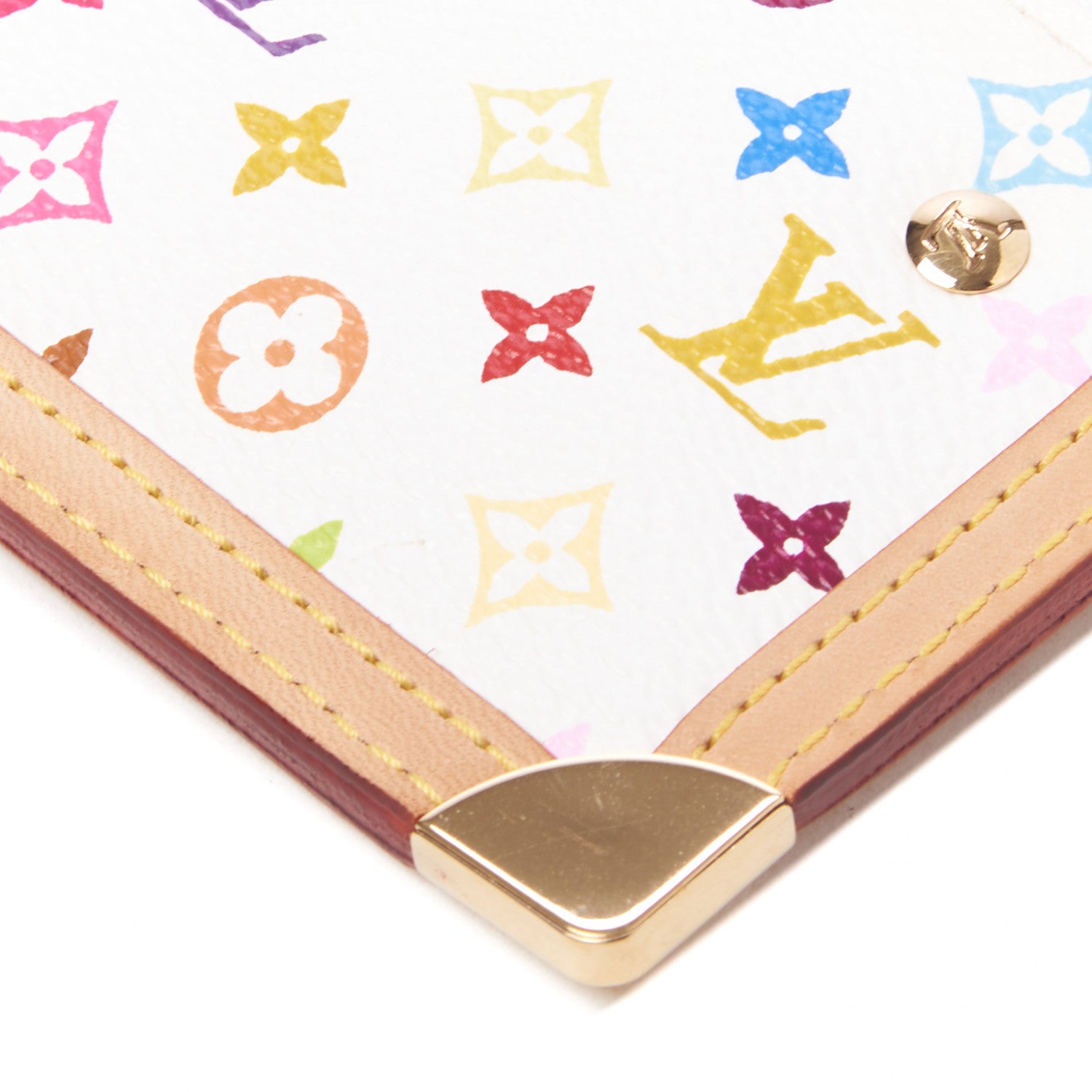 Louis Vuitton Monogram Multicolor Key Pouch White 4 of 7