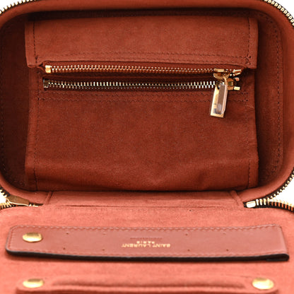 Saint Laurent Canvas Le Monogramme Small Jewelry Case Chestnut 6 of 8