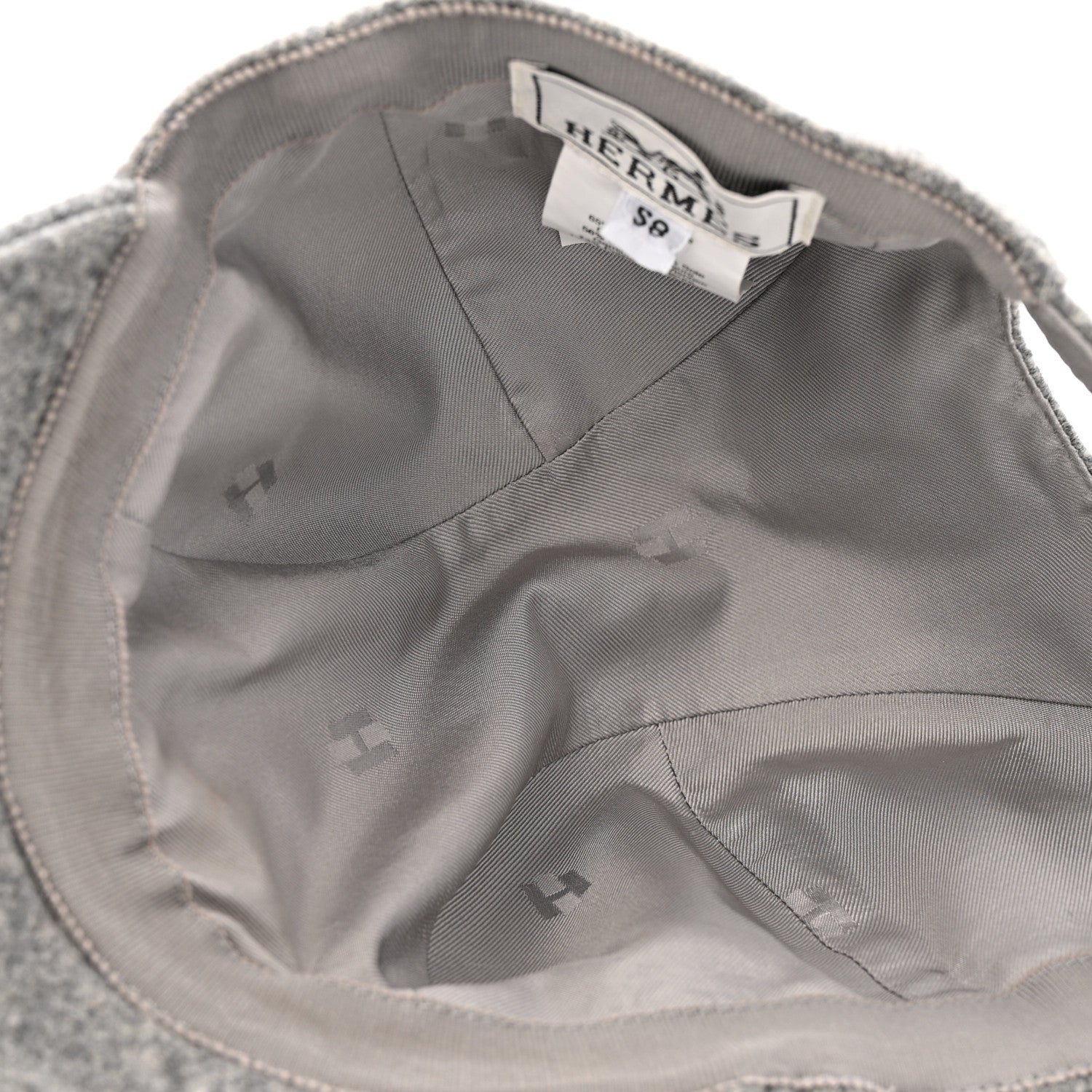 Hermes Wool Davis Varsity Hat 58 Gris Clair 7 of 11