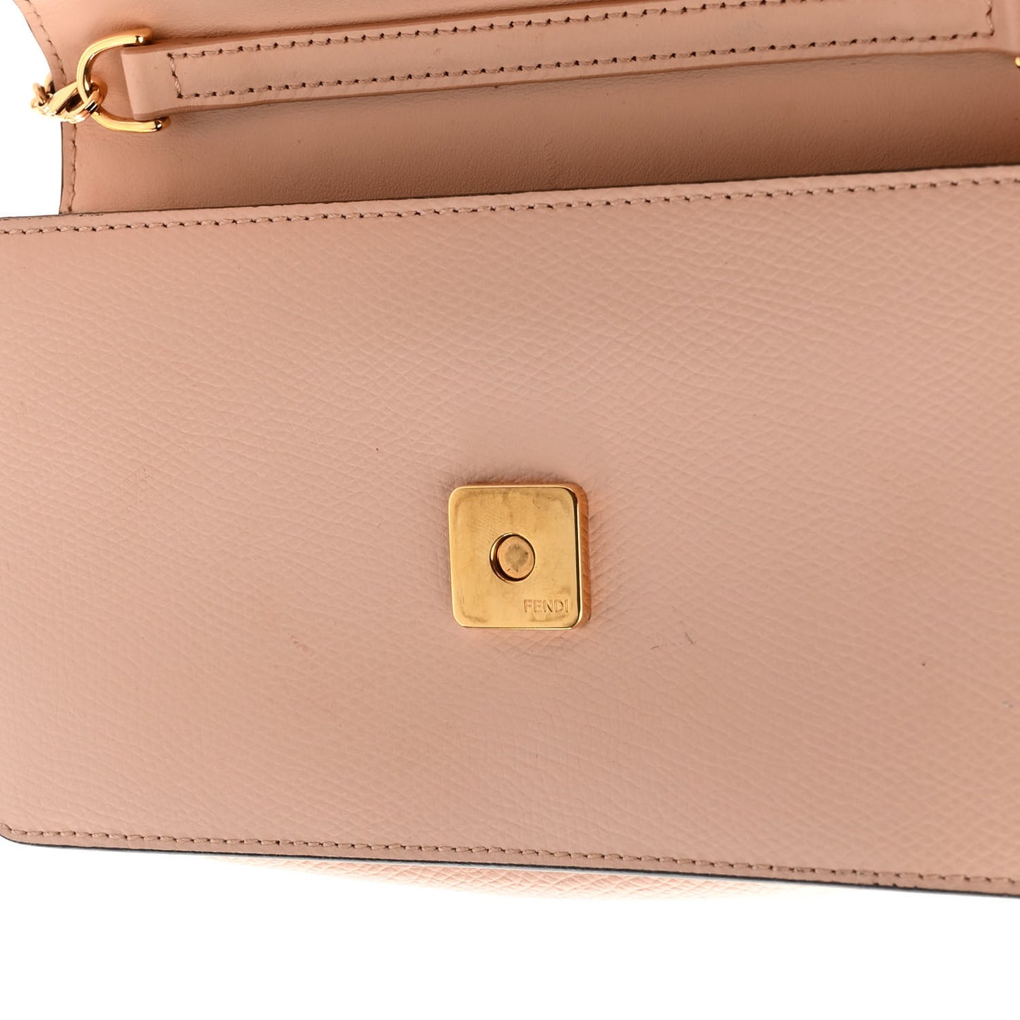 Vitello Cruise F is Fendi Bi-Color FF 1974 Embossed Envelope Belt Bag Maya Black Light Rose
