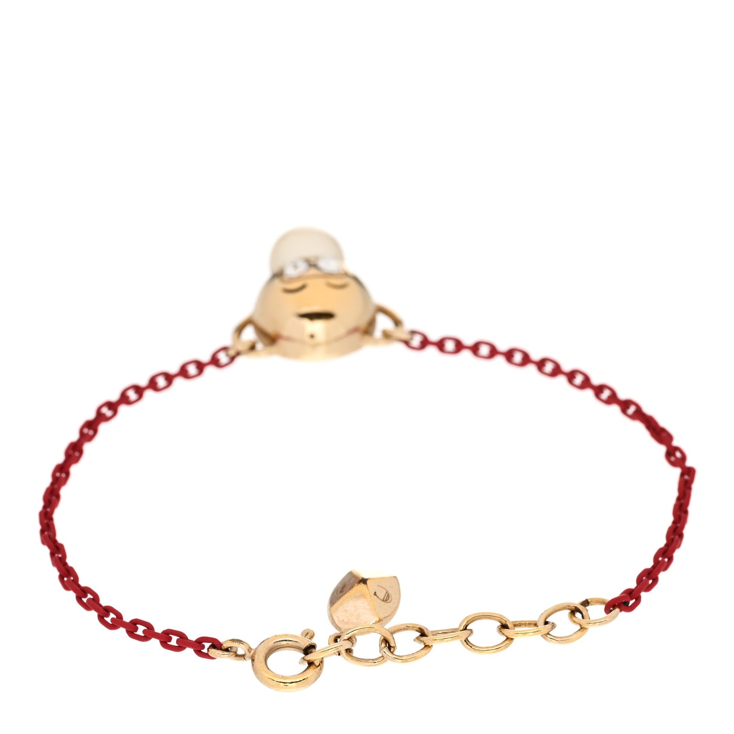 Crystal Pearl Diorelita Chinese New Year Monkey Bracelet Red