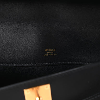 Hermes Swift Kelly Cut Clutch Pochette Black 8 of 11