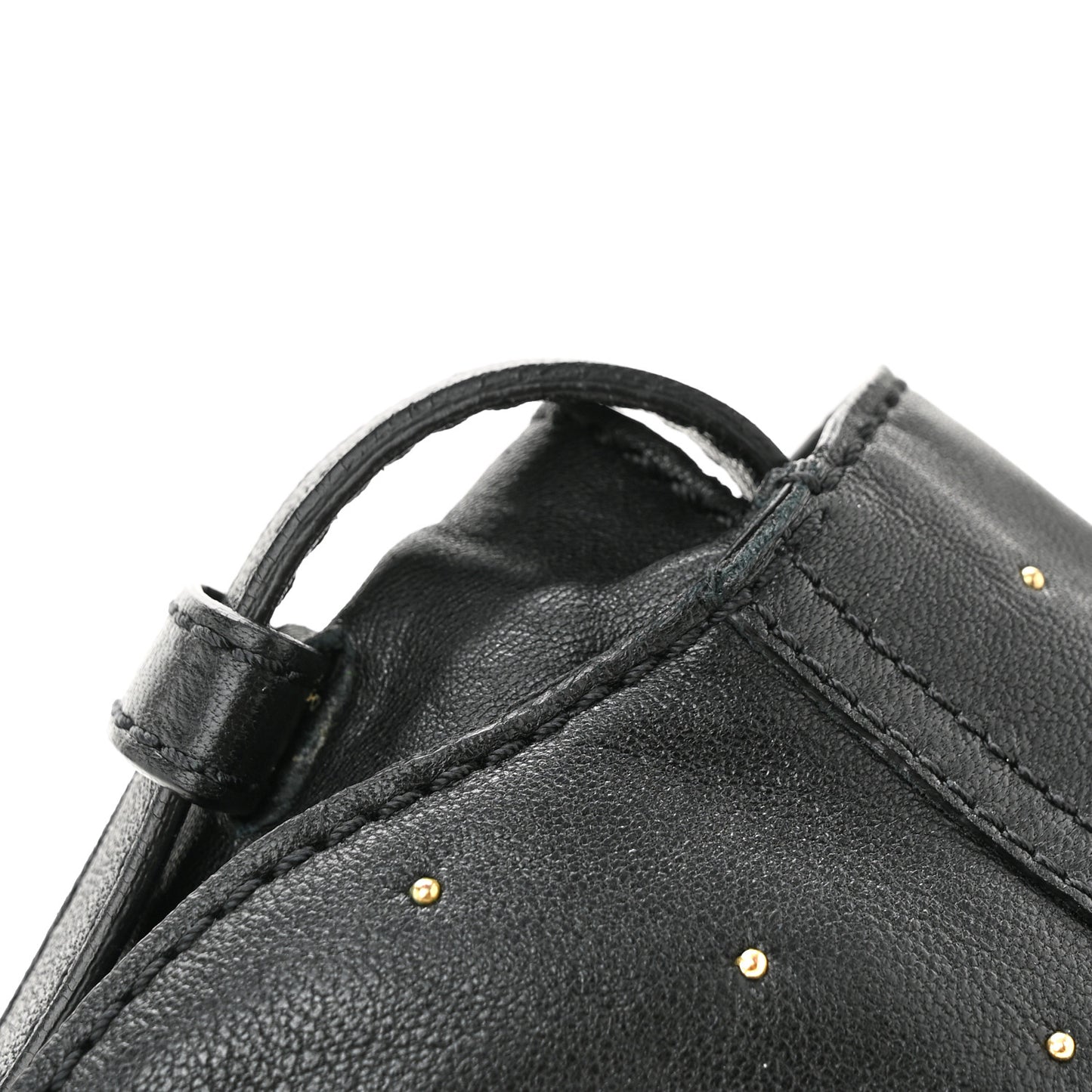 Calfskin Studded Mini Marcie Crossbody Bag Black