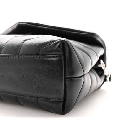 Saint Laurent Calfskin Y Quilted Monogram Toy Loulou Crossbody Bag Black 9 of 9