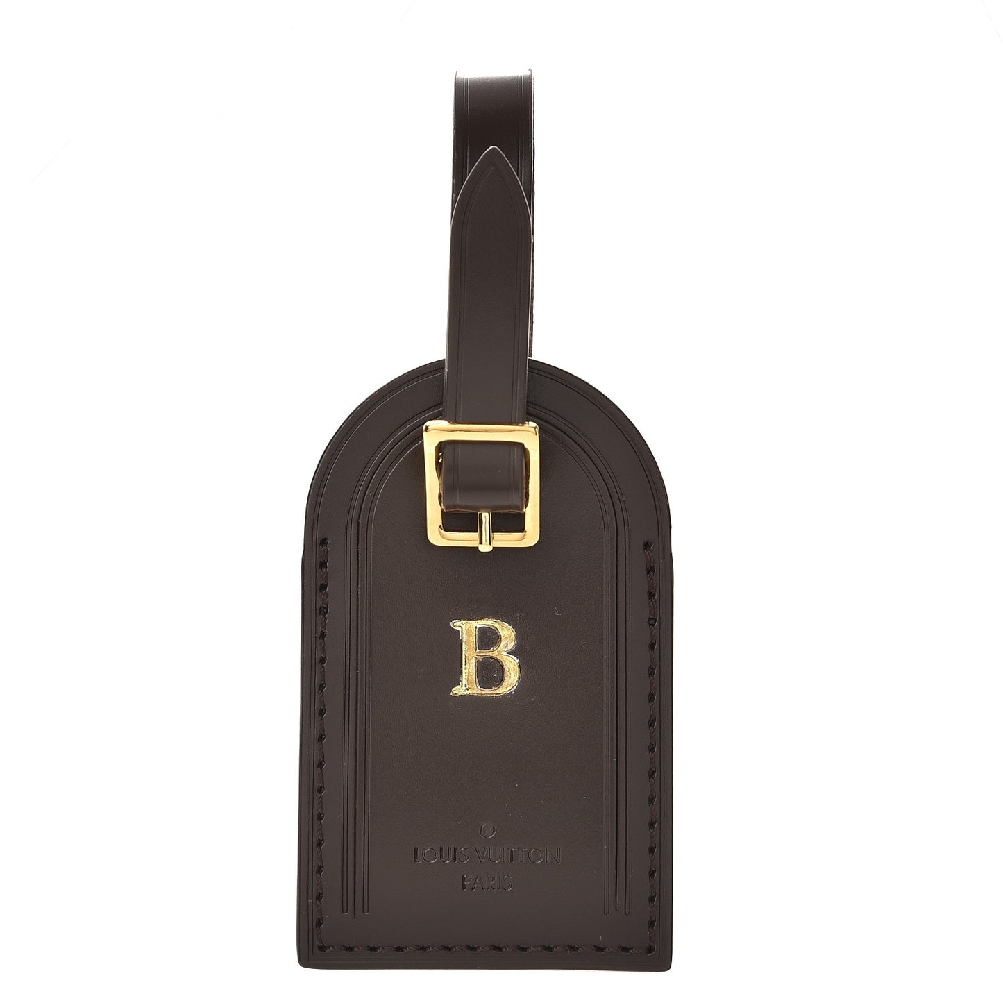 Calfskin Luggage Tag Ebene