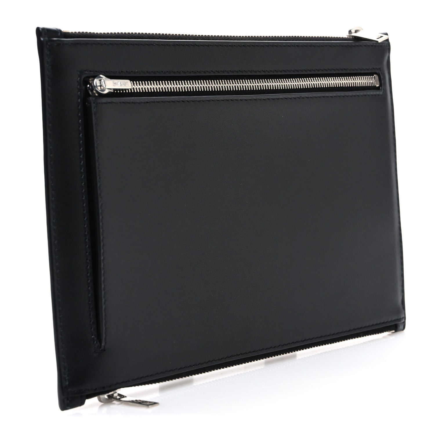 Saint Laurent Calfskin Zipped Travel Document Holder Black 3 of 7