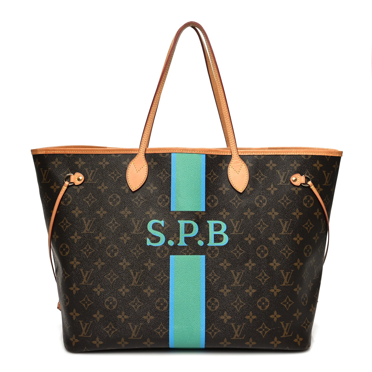 Louis Vuitton Monogram My LV Heritage Neverfull MM Blue Green 3 of 15