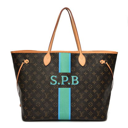 Louis Vuitton Monogram My LV Heritage Neverfull MM Blue Green 3 of 15