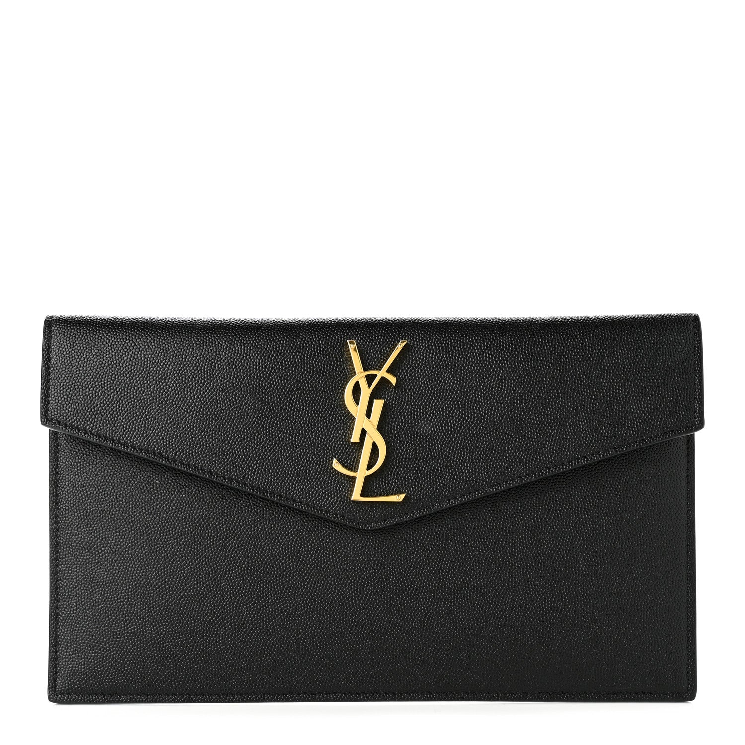 Saint Laurent Grain De Poudre Uptown Pouch Black 1 of 7