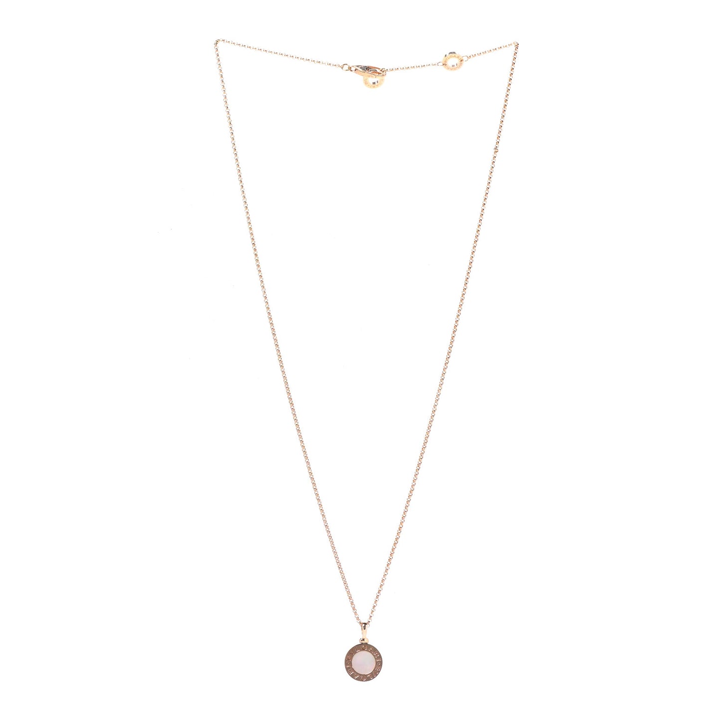 18K Rose Gold Mother of Pearl BVLGARI BVLGARI Pendant Necklace