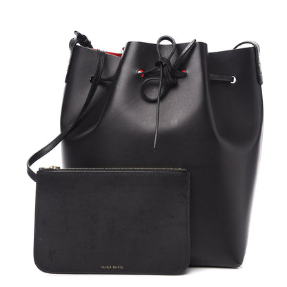 Mansur Gavriel Vegetable Tanned Calfskin Bucket Bag Black Flamma 1 of 14