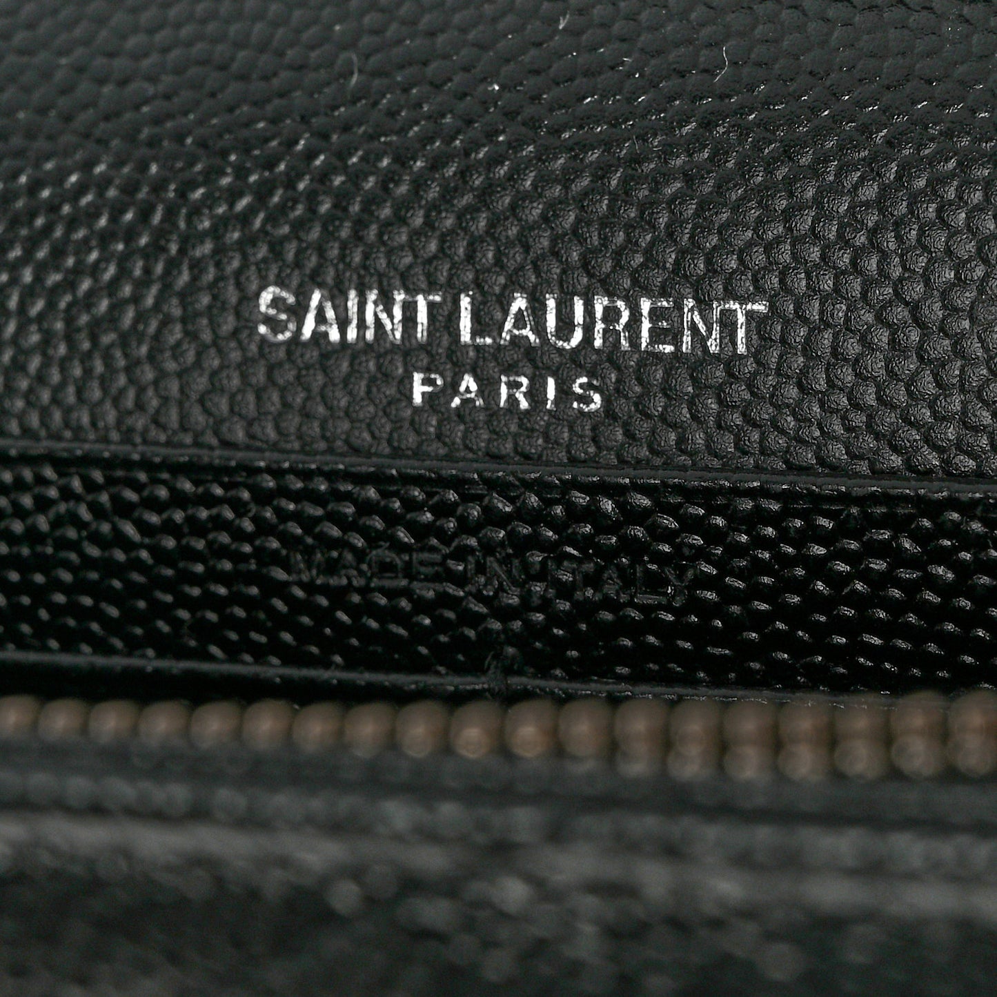 Grain De Poudre Matelasse Chevron Monogram Chain Wallet Black