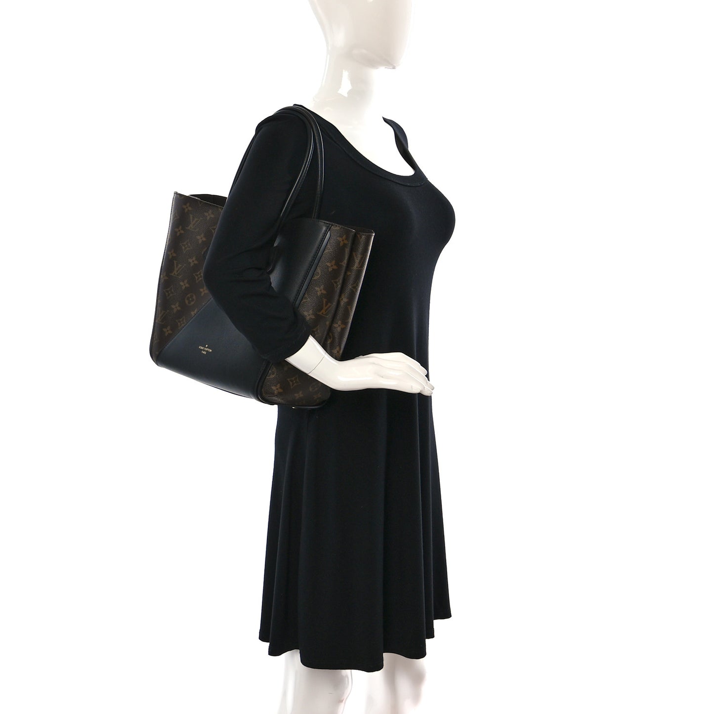 Calfskin Monogram Kimono Tote Black