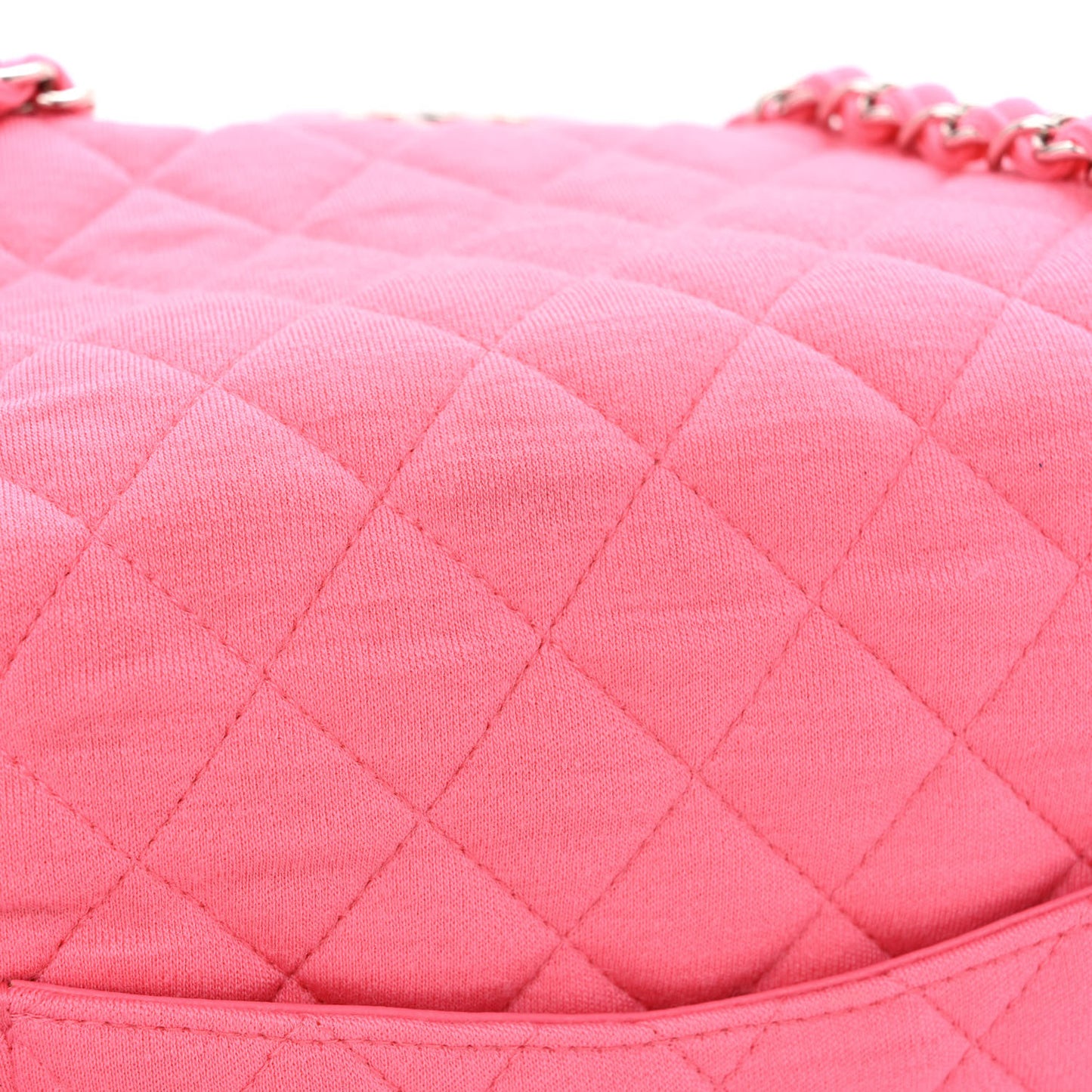 Jersey Quilted Medium Double Flap Dark Pink