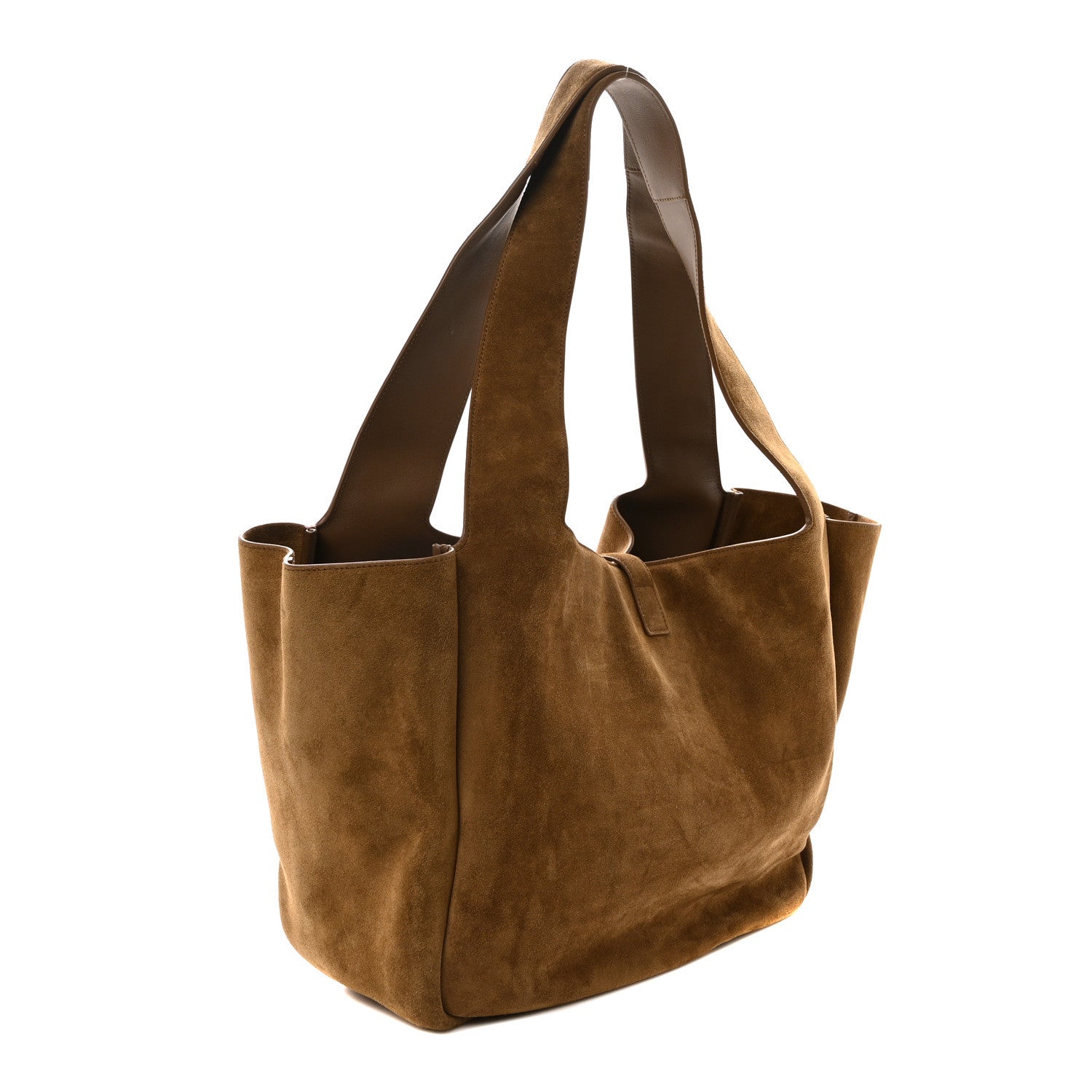 Saint Laurent Suede Bea Tote Golden Leaf 3 of 9