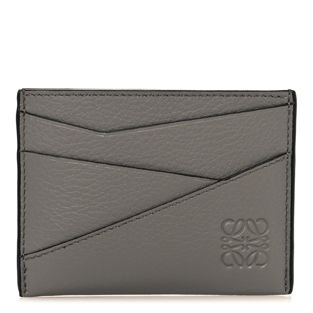 Loewe Calfskin Puzzle Card Holder Asphalt Grey 1 of 8