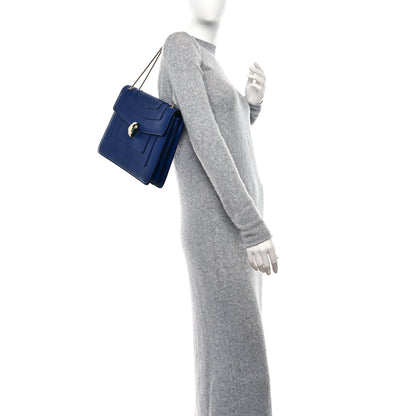 Bulgari Calfskin Serpenti Forever Shoulder Bag Navy 3 of 8
