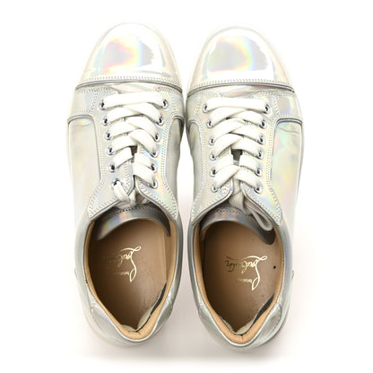 Christian Louboutin Patent Psychic Vieira Flat Sneakers 39 White Silver 5 of 10