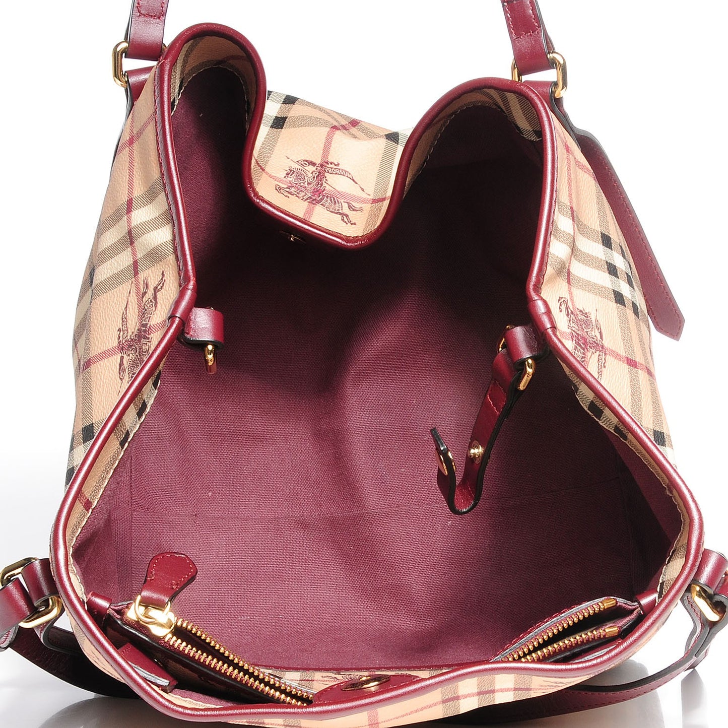 Haymarket Check Small Canterbury Tote Burgundy