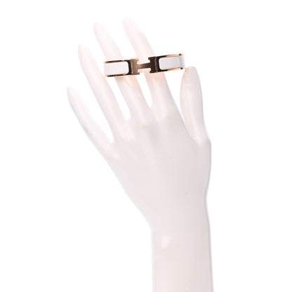 Hermes Enamel Narrow Clic Clac H Bracelet PM White 2 of 6