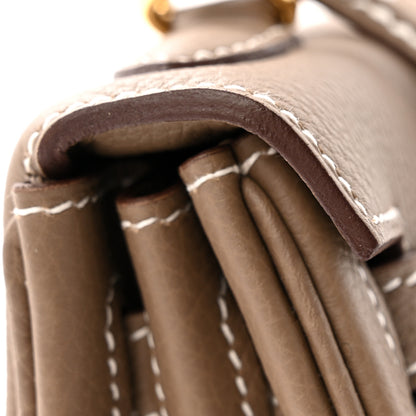 Hermes Togo Kelly Retourne 25 Etoupe 11 of 13