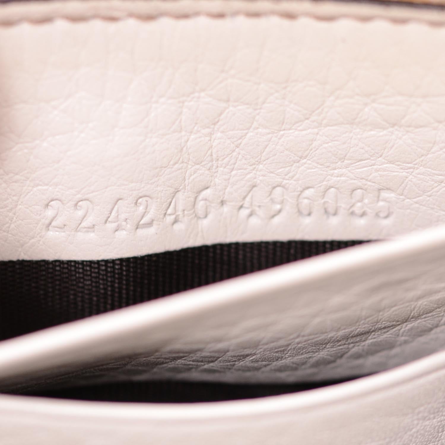 Gucci Monogram Horsebit Zip Around Wallet Beige Ebony White 7 of 8