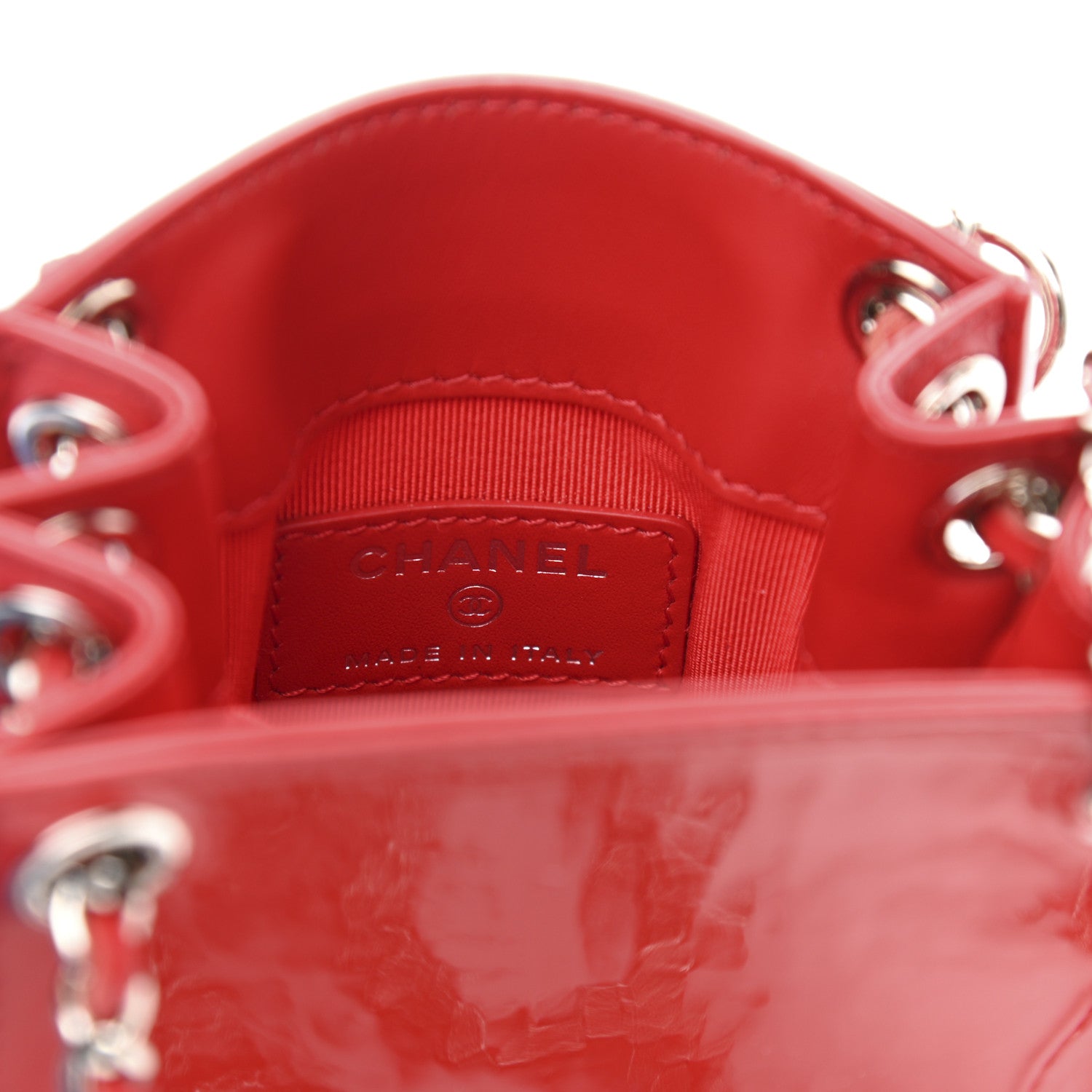 Chanel Patent Crossbody CC Phone Holder Red 6 of 9