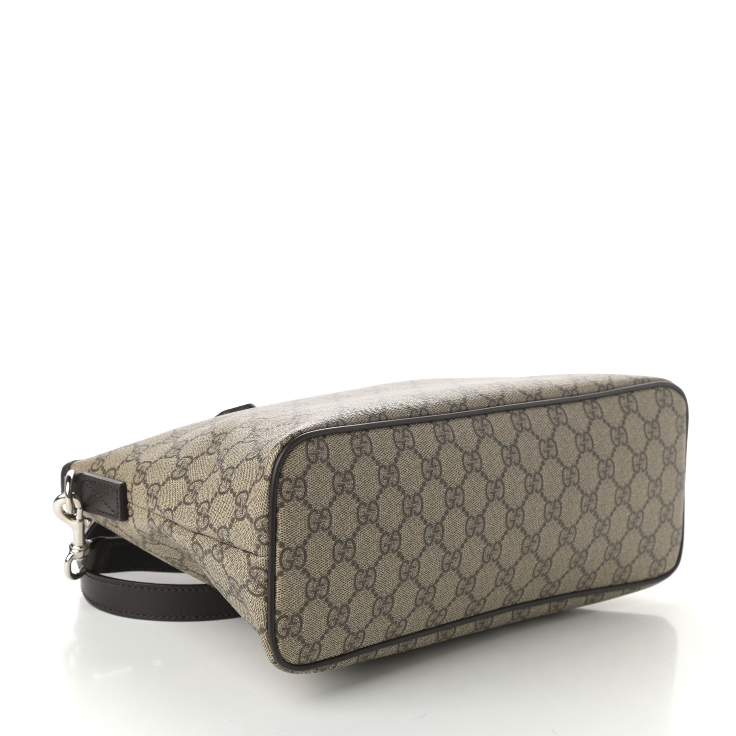 Gucci GG Supreme Monogram Small Zippered Tote Dark Brown 4 of 9