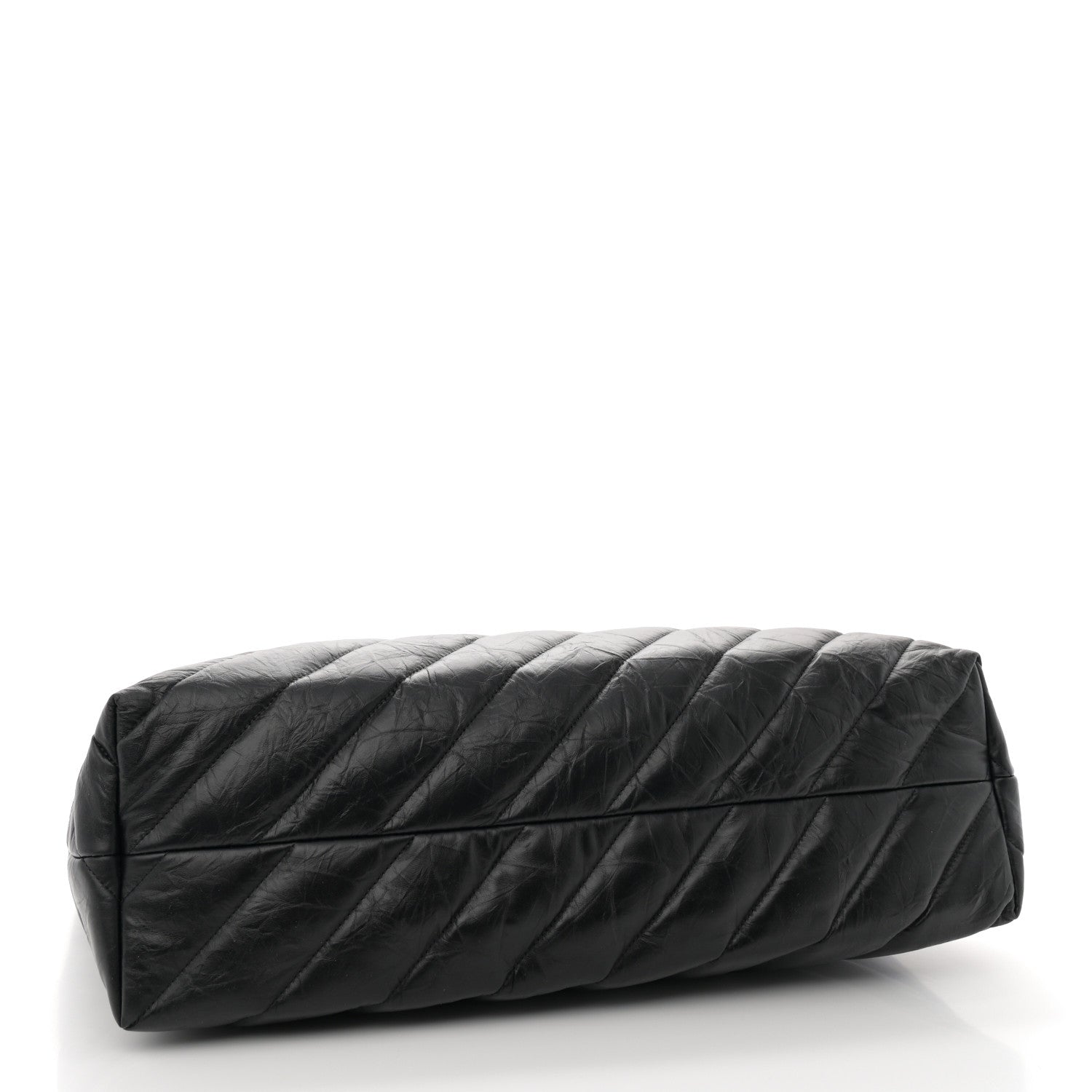 Balenciaga Crushed Calfskin Quilted Matte Black Hardware Large Crush Carry All Tote Bag Black 4 of 11
