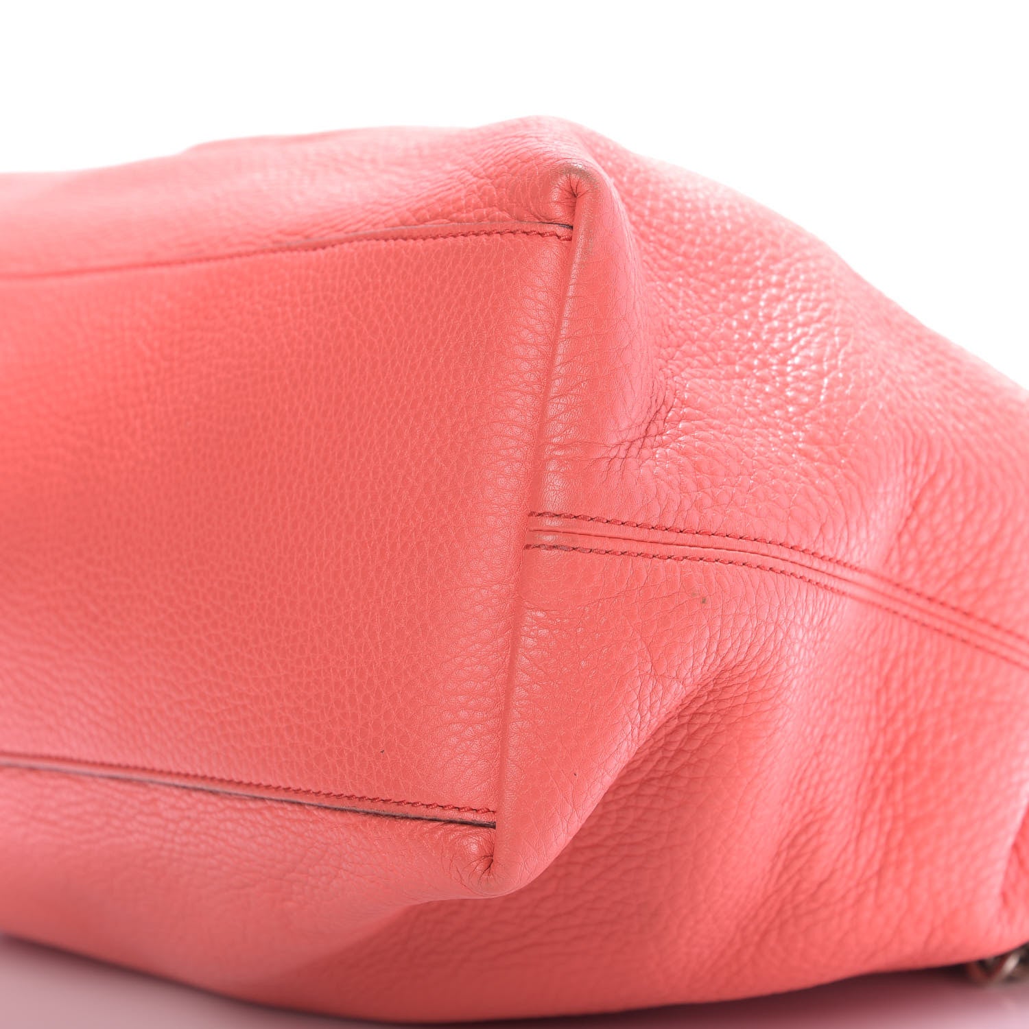 Gucci Pebbled Calfskin Medium Soho Chain Shoulder Bag Begonia Pink 7 of 9