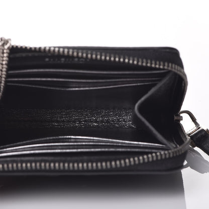 Givenchy Lambskin Logo Zip Around Compact Wallet Black 5 of 7