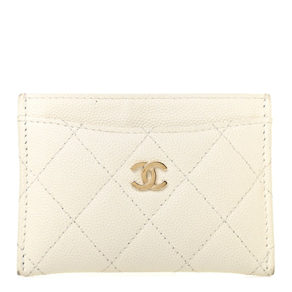 Chanel Caviar Quilted Card Holder White 1 of 12