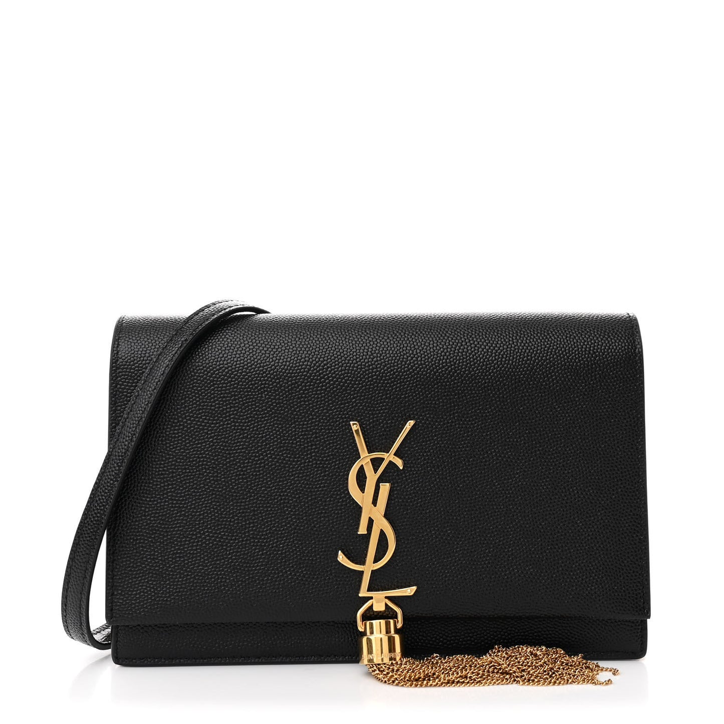 Grain De Poudre Classic Monogram Kate Tassel Chain Wallet Black