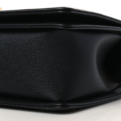Chanel Caviar Chevron Quilted Medium Boy Flap Black 7 of 7