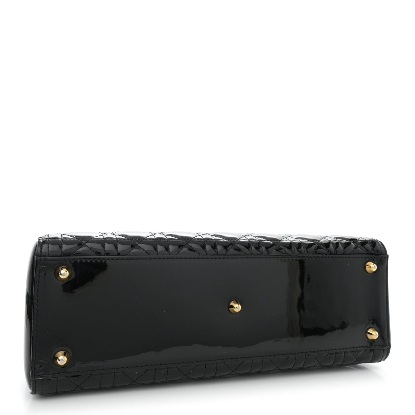 Patent Cannage Large Lady Dior Black
