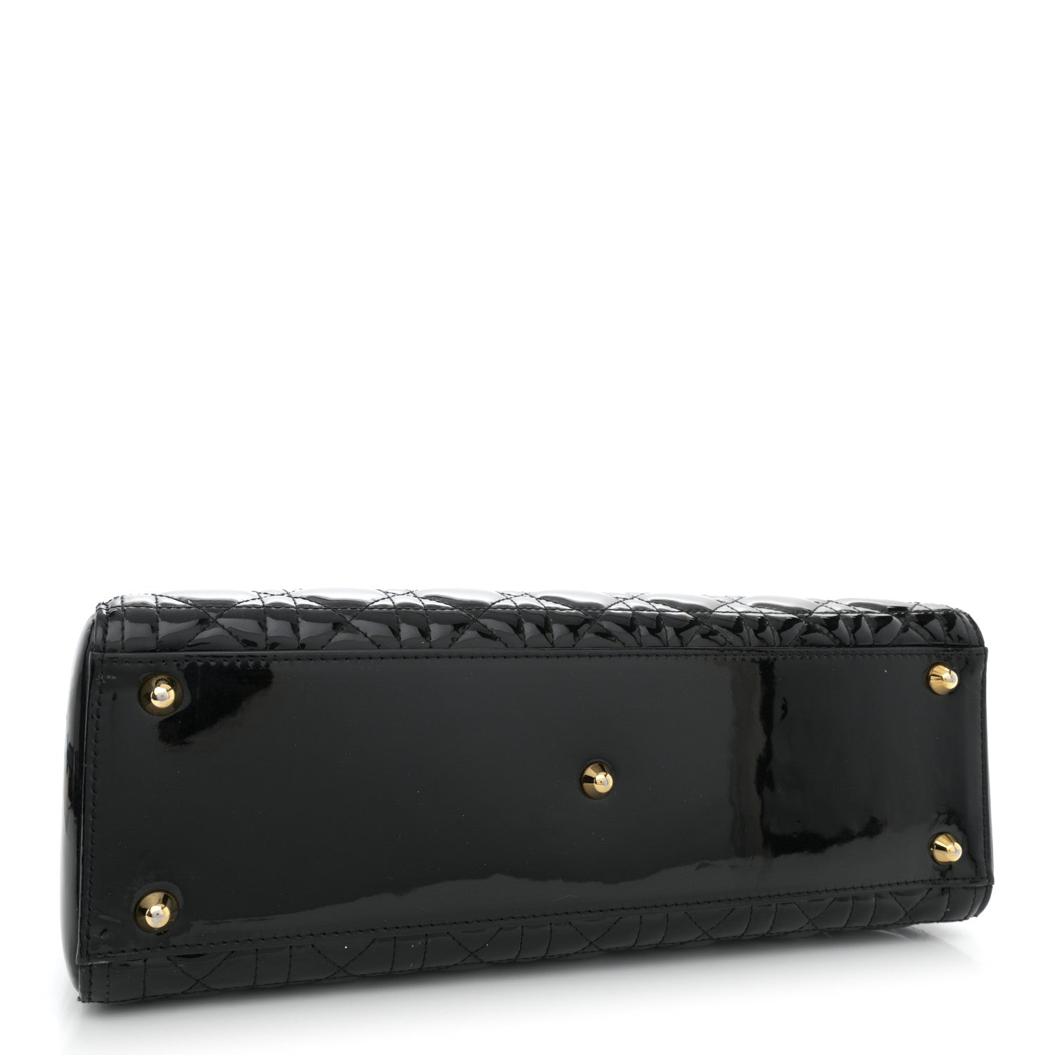 Christian Dior Patent Cannage Large Lady Dior Black 4 of 13