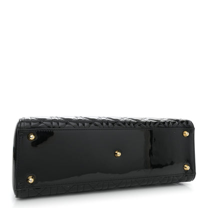 Christian Dior Patent Cannage Large Lady Dior Black 4 of 13
