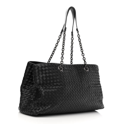 Bottega Veneta Nappa Intrecciato Large Classic Chain Strap Tote Black 2 of 13
