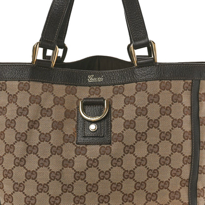 Gucci Monogram Abbey Small Tote Dark Brown 8 of 10