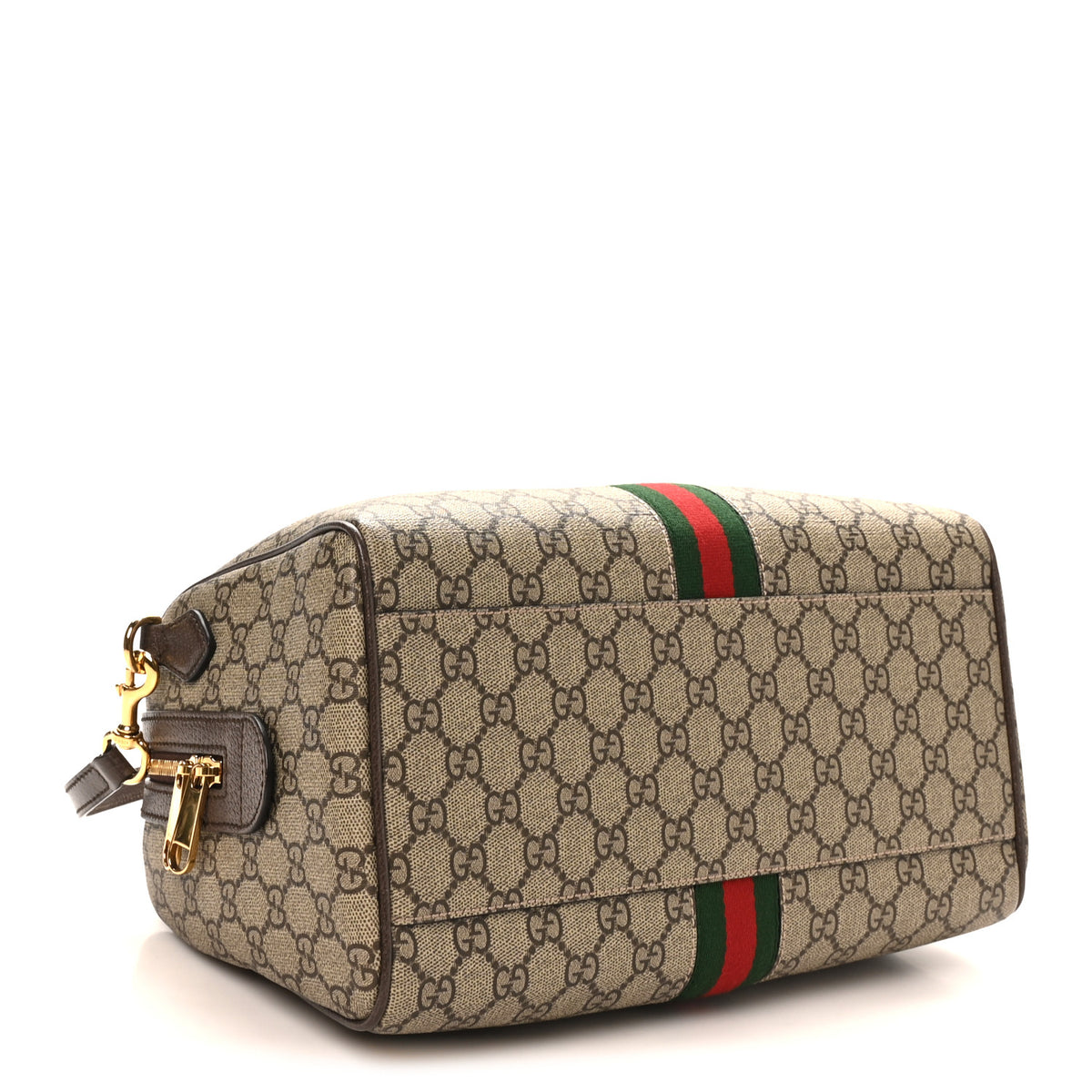 Gucci GG Supreme Monogram Web Medium Ophidia Top Handle Bag Beige Ebony 4 of 10