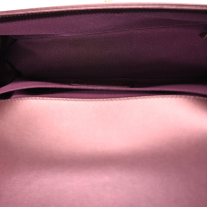 Chanel Metallic Calfskin Quilted Medium Boy Flap Plum 5 of 10