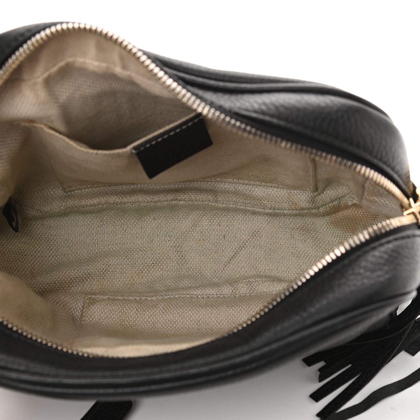 Pebbled Calfskin Small Soho Disco Bag Black