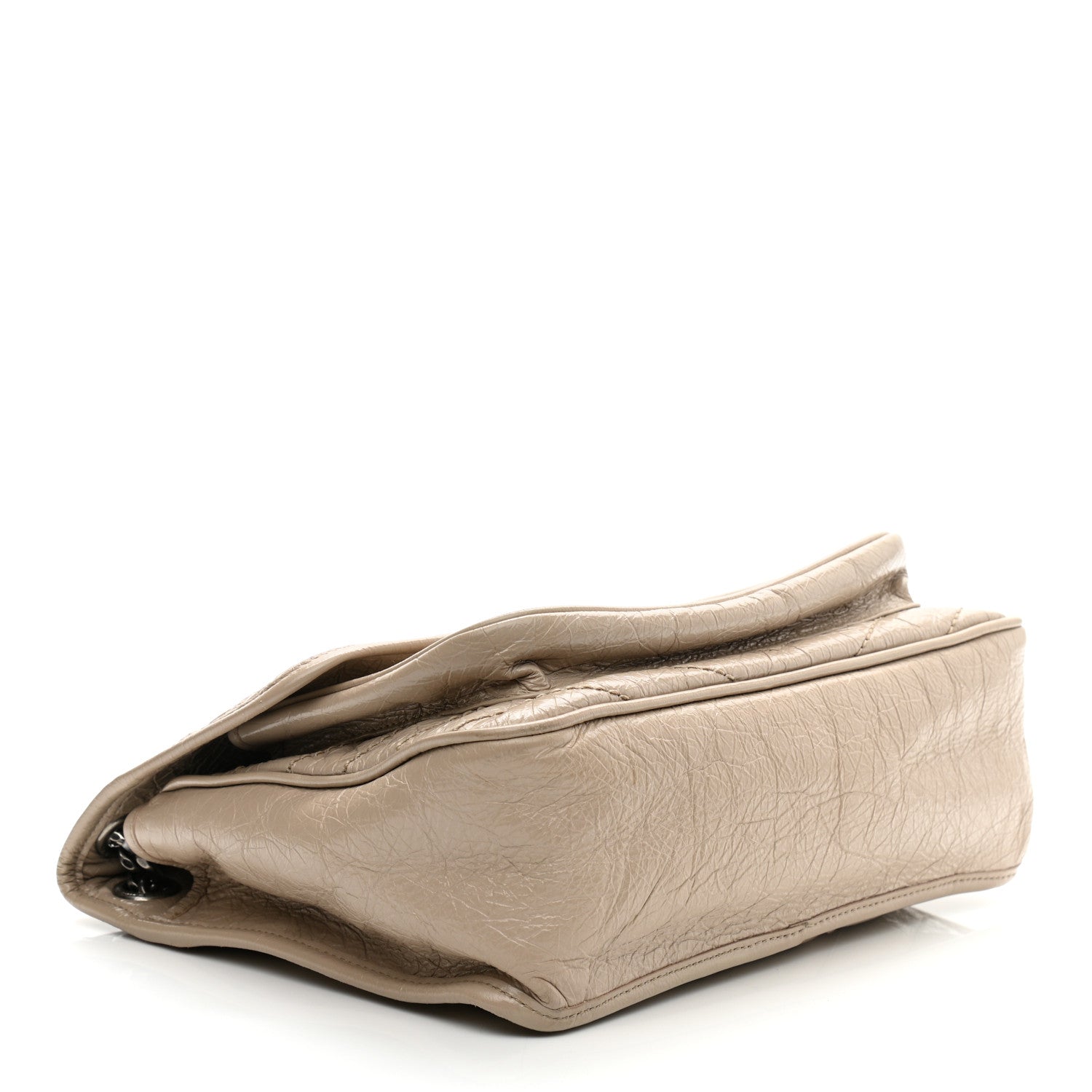 Saint Laurent Crinkled Calfskin Matelasse Monogram Medium Niki Chain Satchel Light Natural 4 of 12