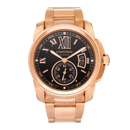 Cartier 18K Pink Gold 42mm Calibre de Cartier Automatic Watch Chocolate 1 of 4